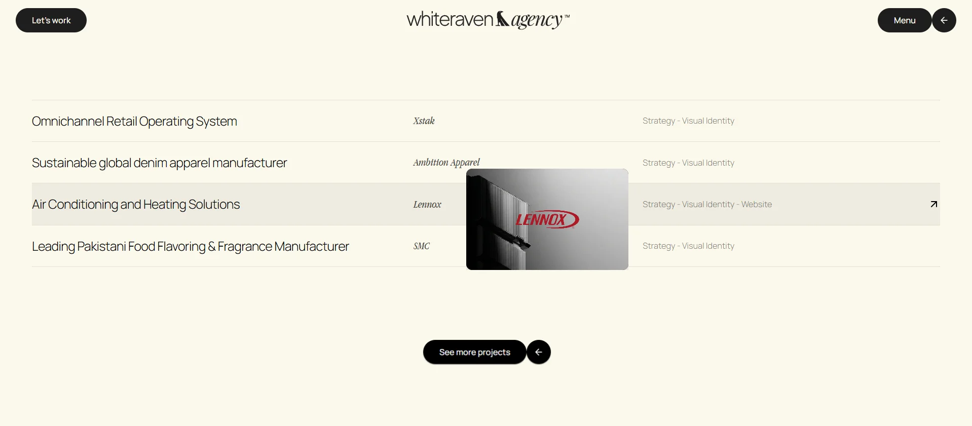 White Raven Agency detail
